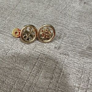 Tory Burch circle logo earrings